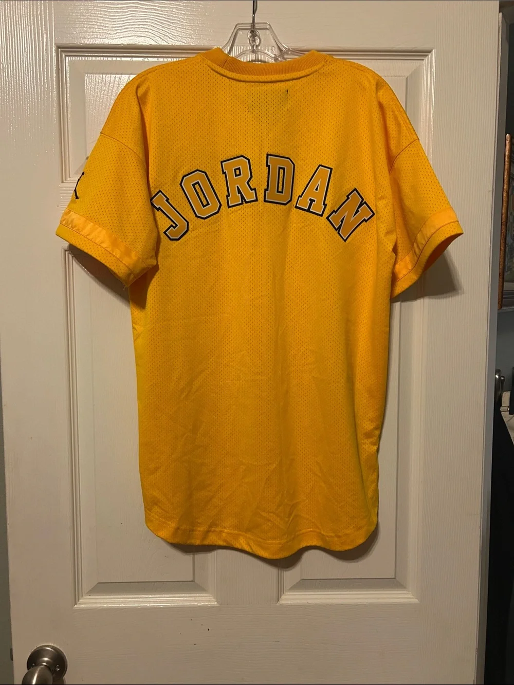 Men's Jordan Yellow Athletic Jersey with '23' Small